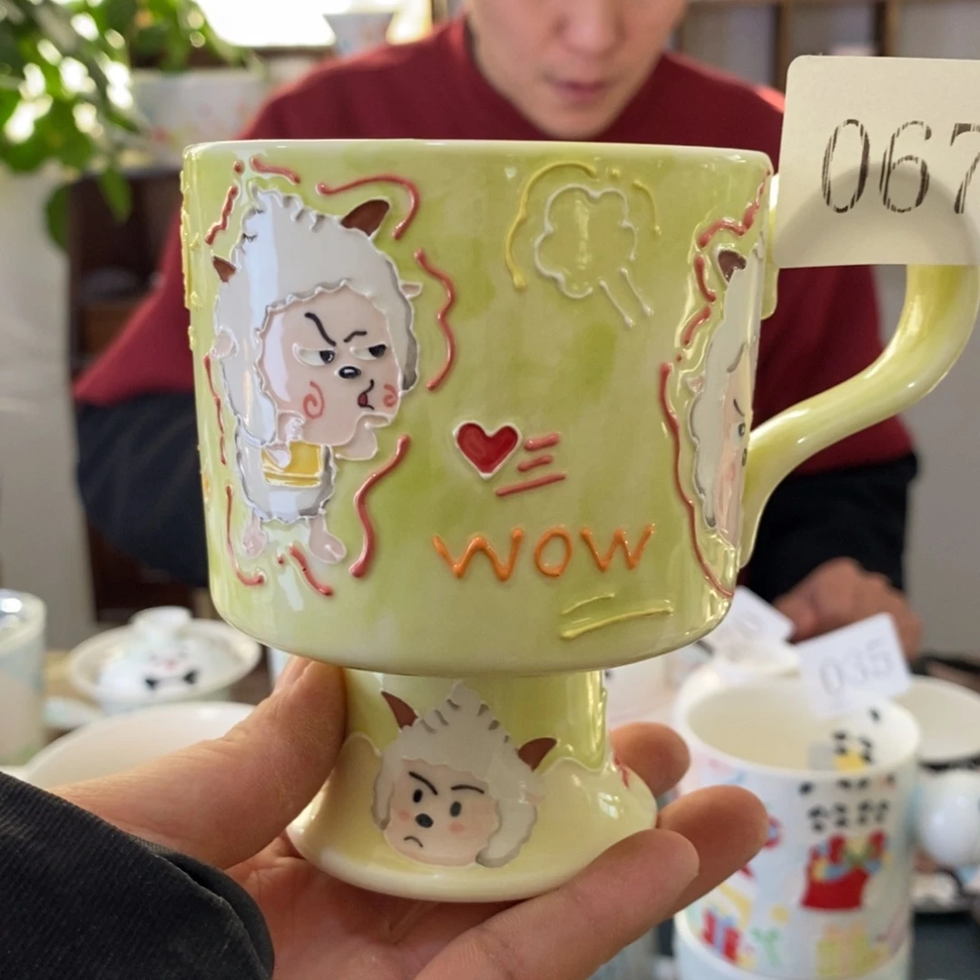 瓷片景德镇釉下彩手绘