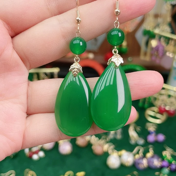 玛瑙/玉髓耳钉合金