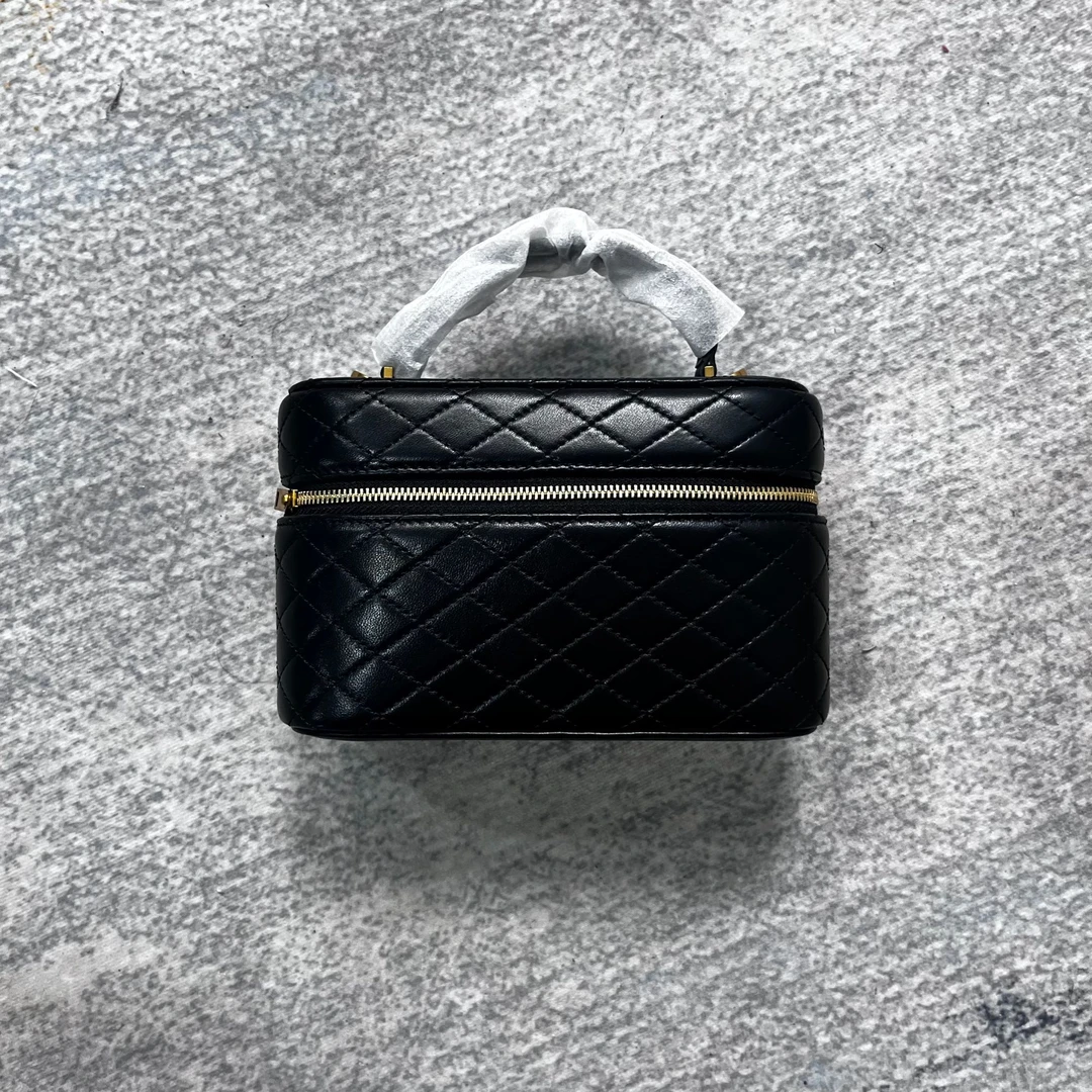 【菱格饭盒黑色】轻奢时尚百搭女士黑色潮流真皮斜挎包