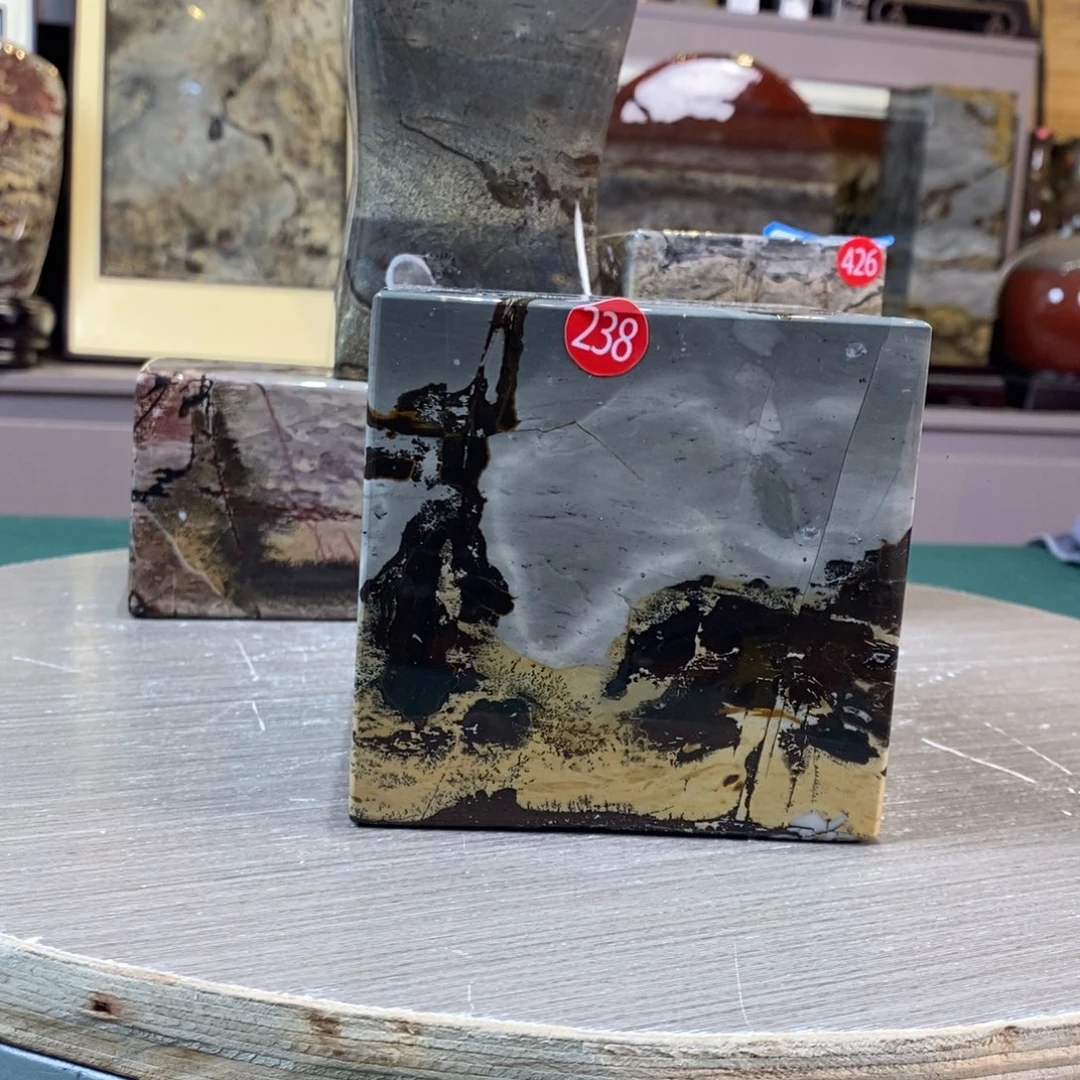 石材广西国画石草花石