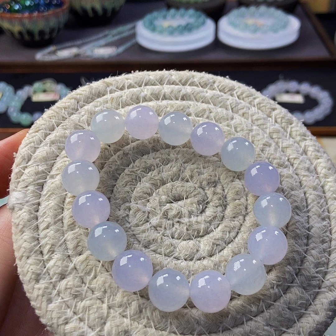 定制翡翠未镶嵌翡翠手串卡12+