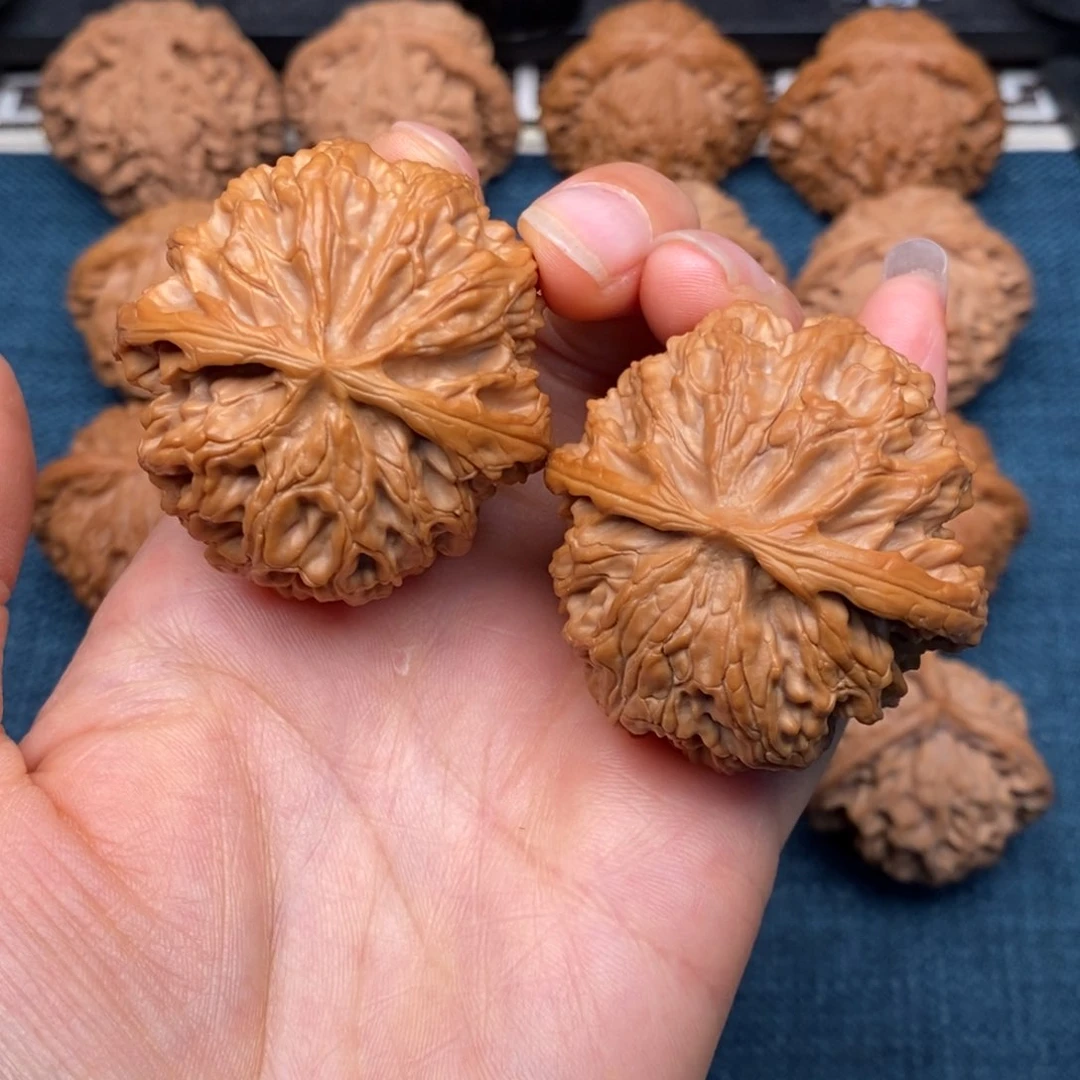 文玩核桃把件43精品精配，圆球苹果园