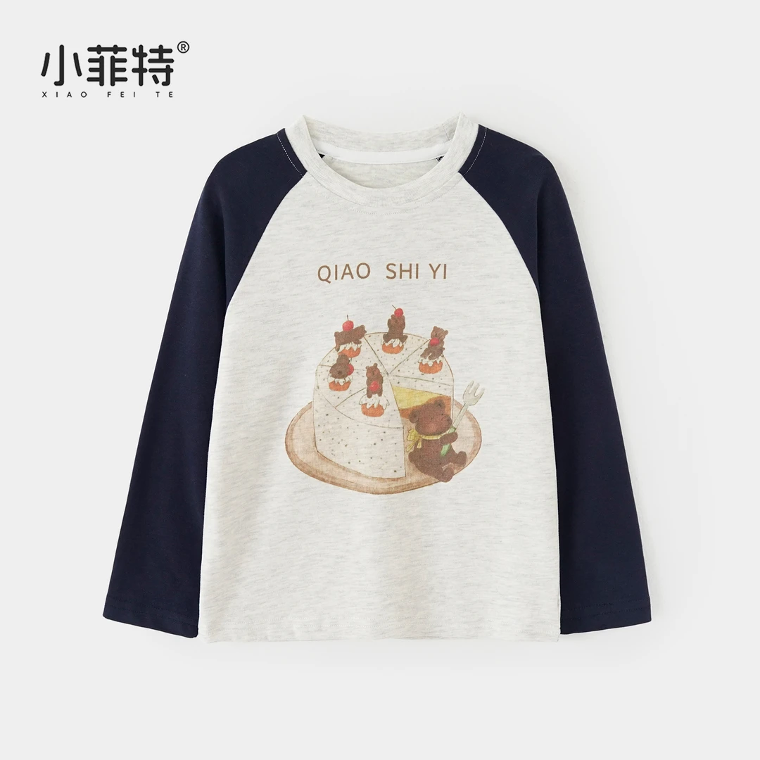 小菲特女童秋装新款洋气T恤衫中大童儿童休闲打底上衣HNYQ52713