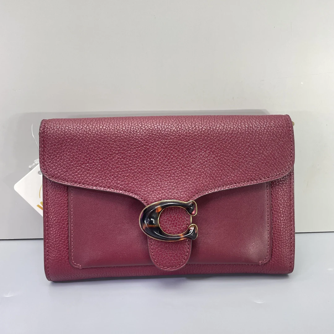 90新 COACH/蔻驰 tabby20酒红色链条包20*13*3E050407