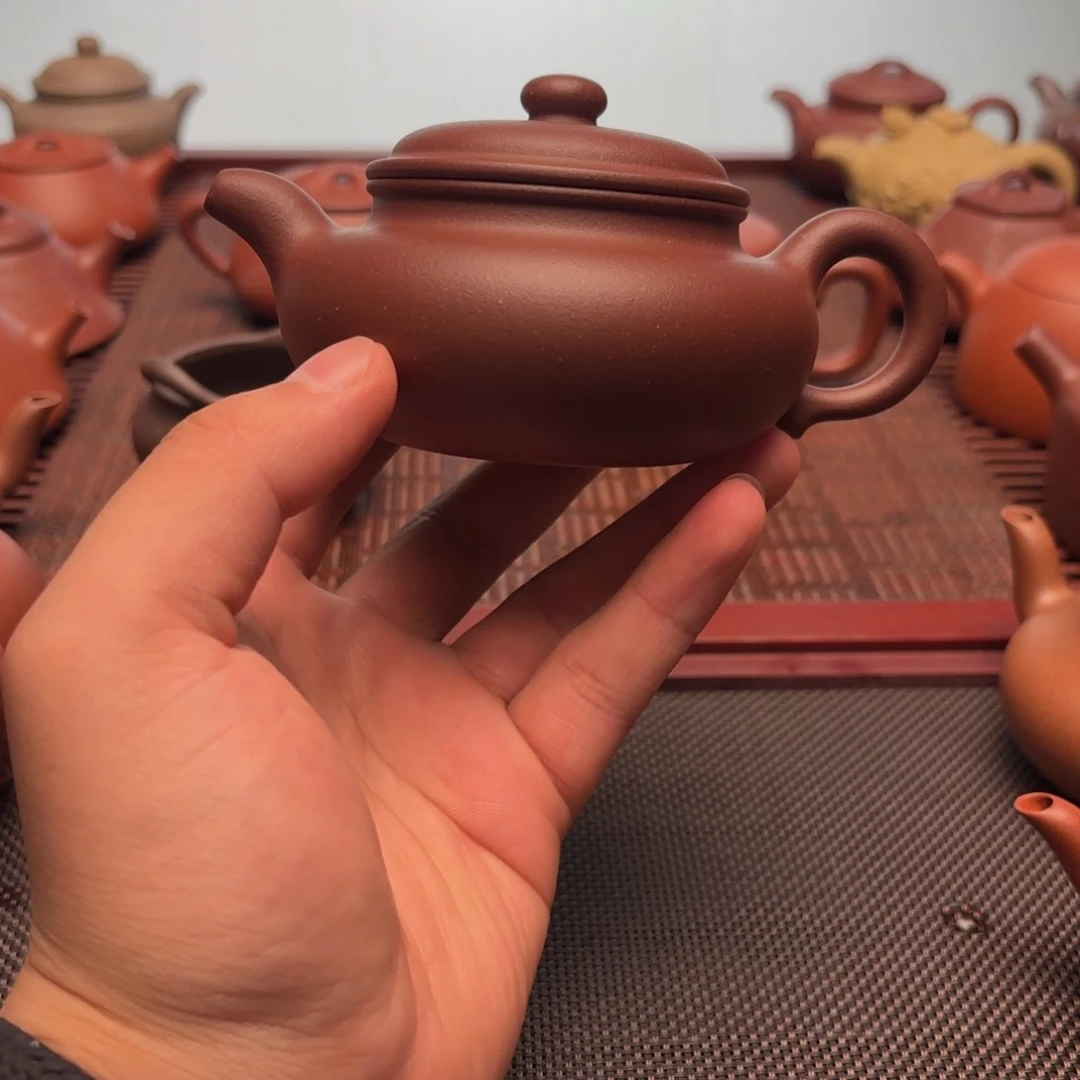 茶壶紫砂景舟仿古座有兰言 180cc全砂料