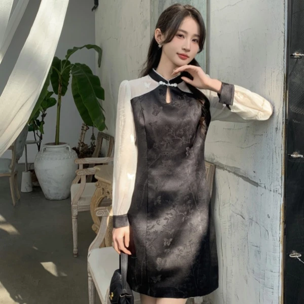 春季上新~时尚奢华设计款连衣裙 L8100