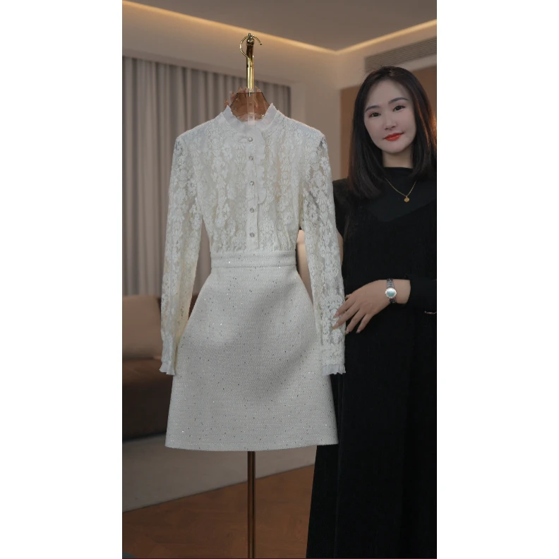 【门店飞】1950连衣裙女春秋装2025年气质收腰连衣裙