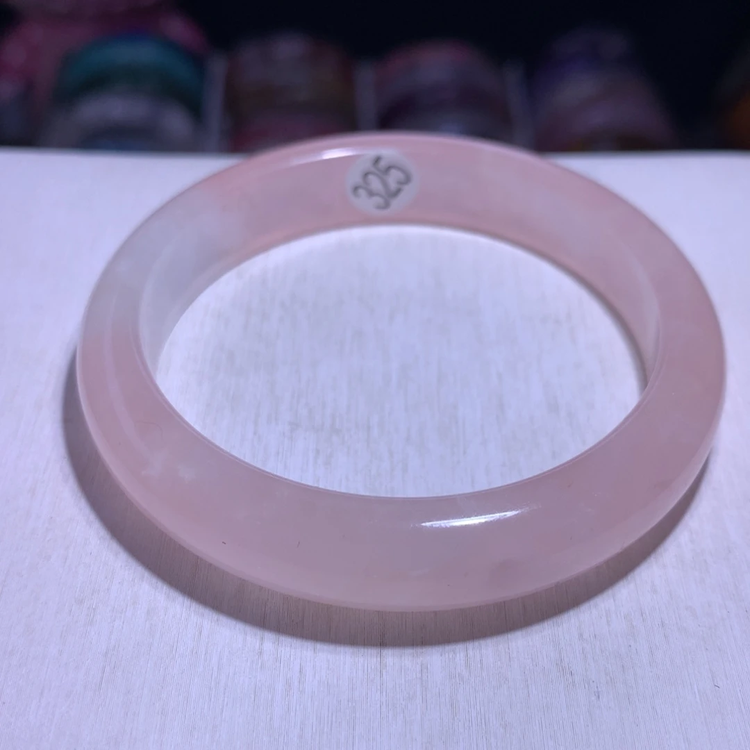 水晶银S925镶嵌手镯马粉58.9圈325