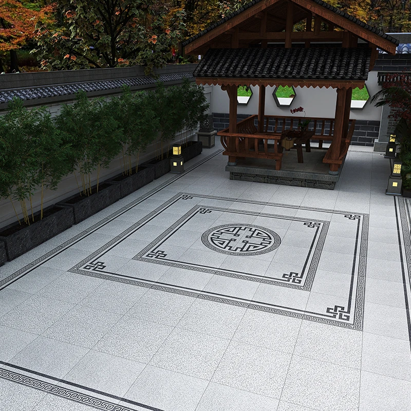 石英砖庭院地铺石防滑抗冻别墅院子室外瓷砖拼花地砖