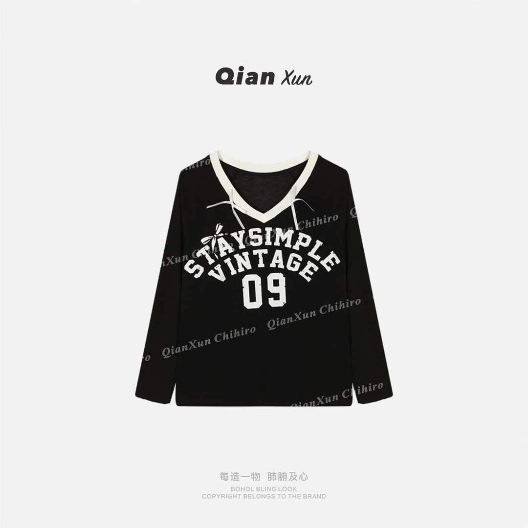 【千寻严选】夏季时尚气质百搭休闲洋气减龄打底潮流上衣X5SY9273A