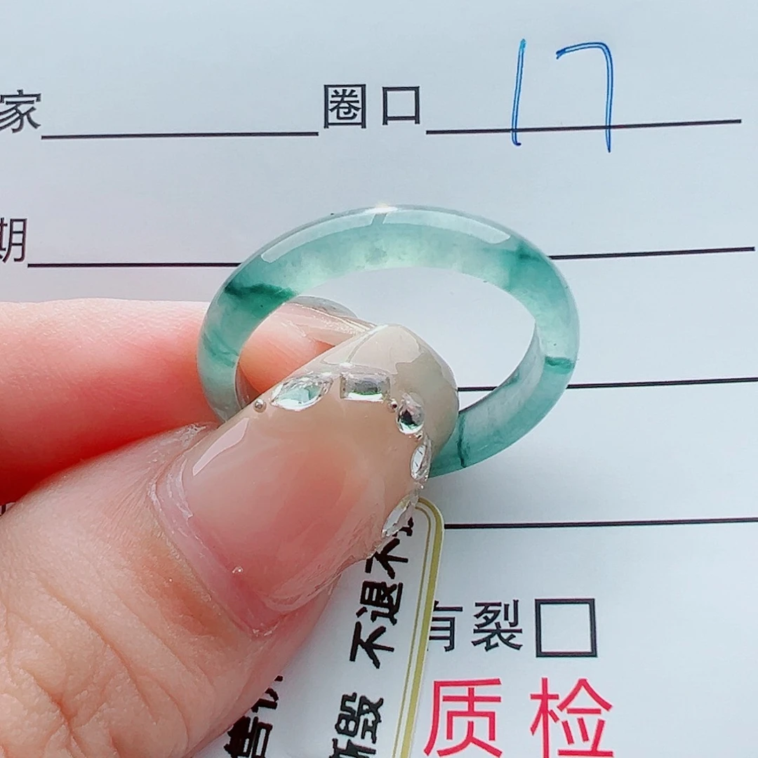 未镶嵌戒指翡翠紫***0戒圈