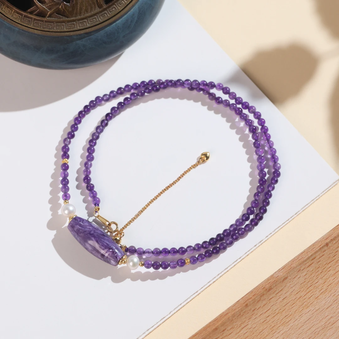 【雯雯】紫龙晶DIY项链 多样性发货发一 XW-011