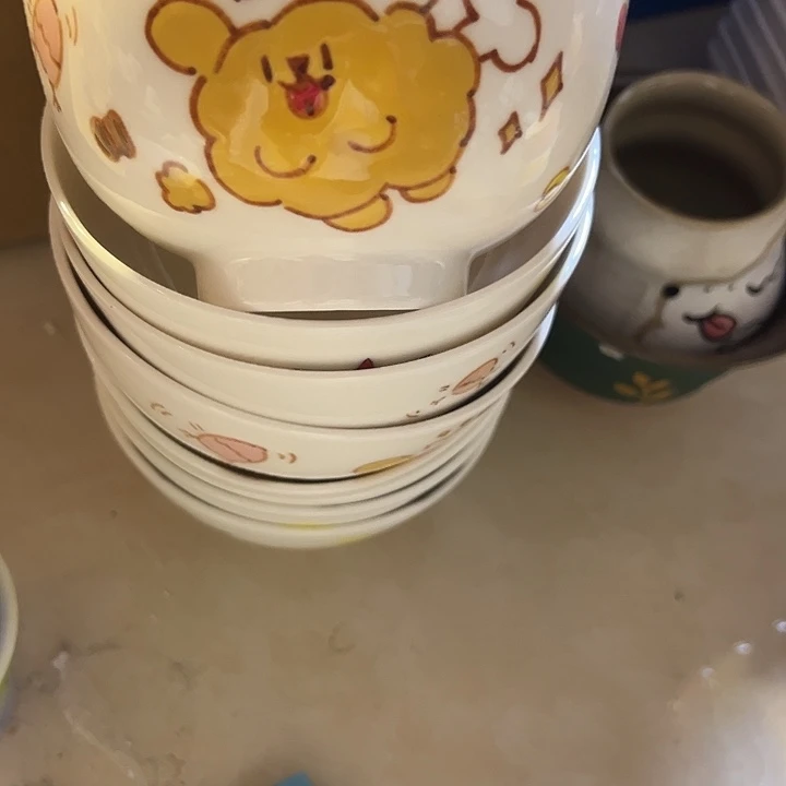 摆件陶不退不换卡通手绘