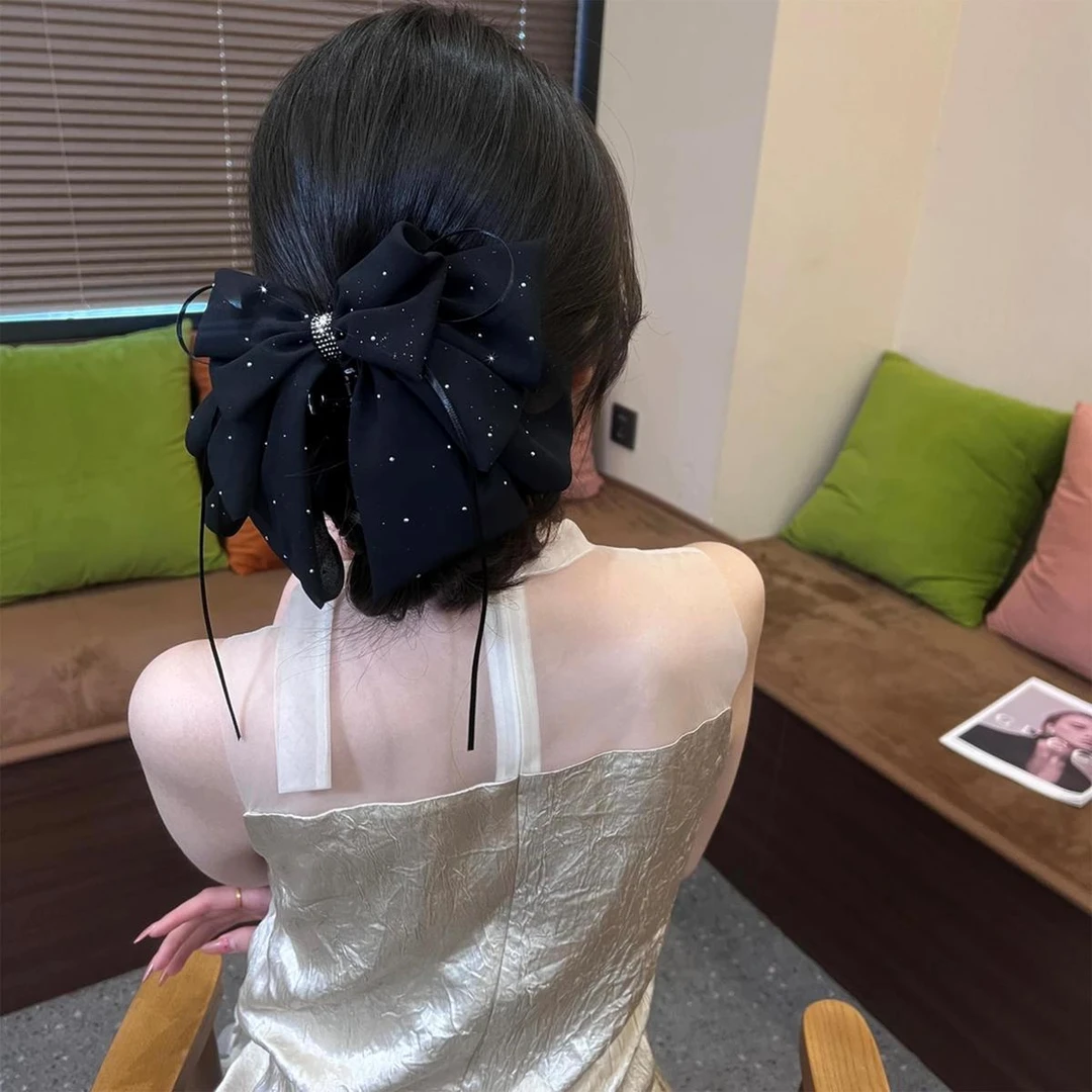 新款网红复古发夹仿真毛陶瓷夹子女满天星亚克力日韩风格