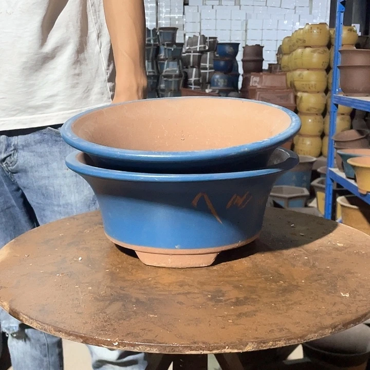 27-27蓝票口花盆花盆