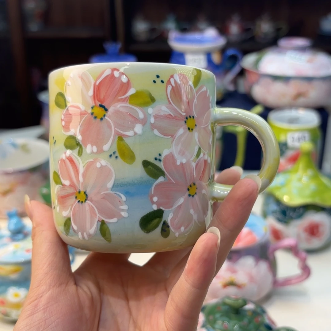 瓷片景德镇手绘高温釉下彩陶瓷茶具