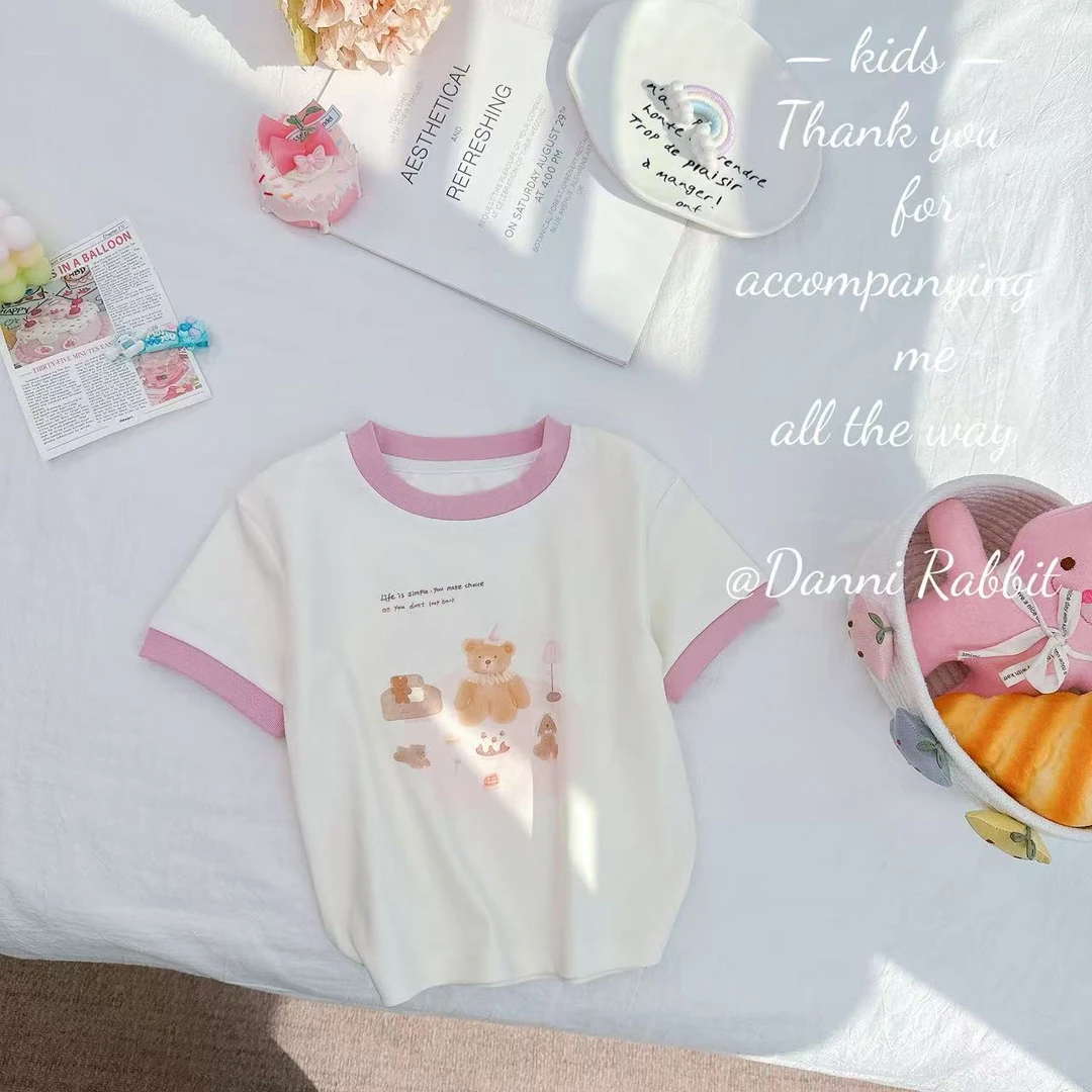 【Dannirabbit】*卡哇伊泰迪熊—软糯亲肤百搭短袖* D-W815