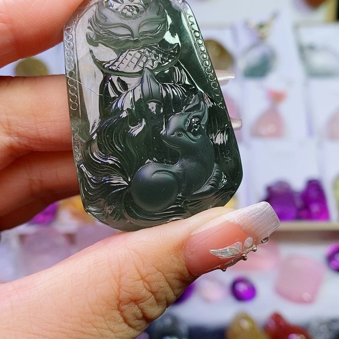水晶未镶嵌吊坠(不含链)