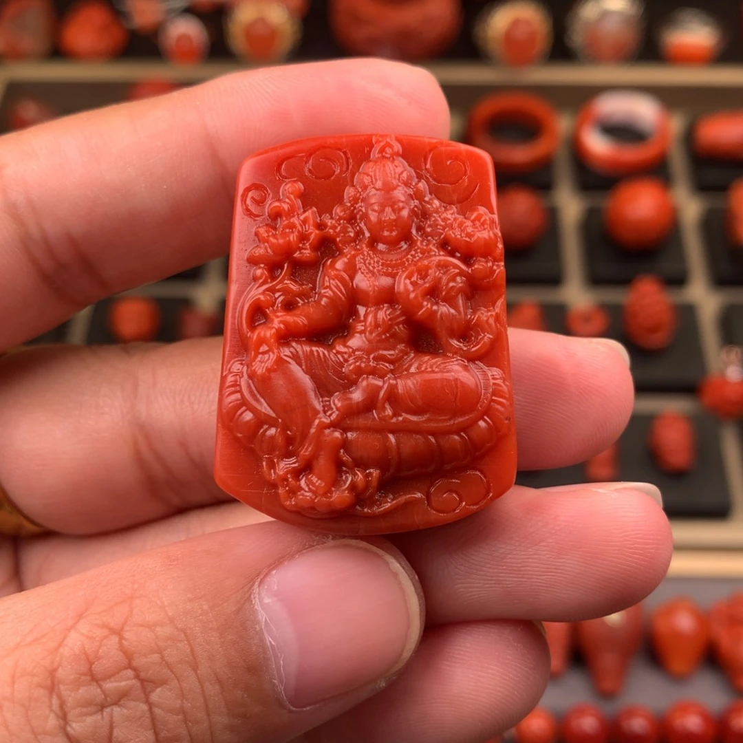 南红玛瑙未镶嵌大势至牌子27+