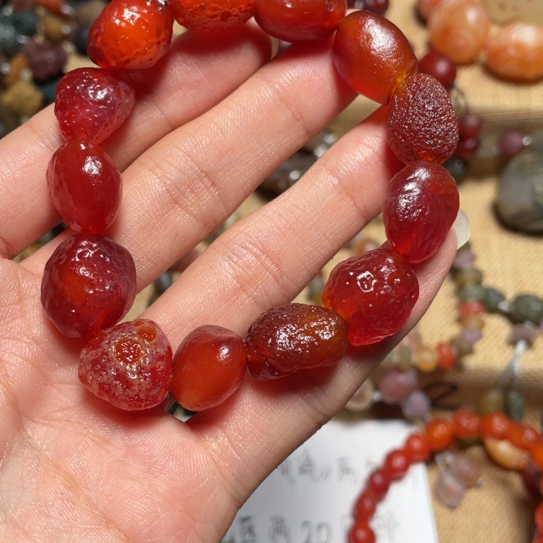 停***走玛瑙/玉髓手链合金