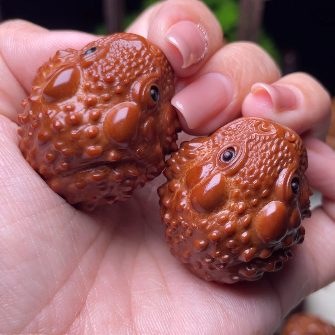 吊坠橄榄核金蟾手球3.5