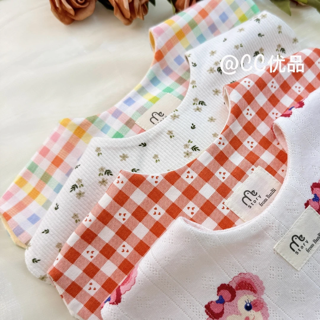 故事我·Cc优品口水巾新款ins风纯棉双面可带洋气百搭男宝女宝