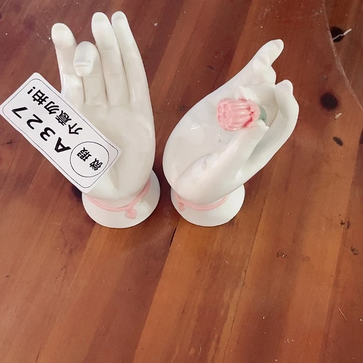 瓷片纯陶瓷手工捏花