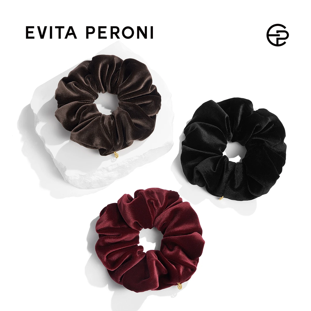 Evita Peroni/依慧达"绒感絮语”系列丝绒发圈复古发饰优雅皮筋zb