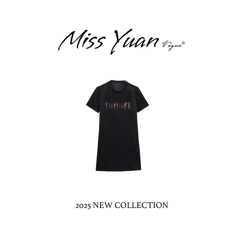 M.Y. 媛总 2025夏季新款轻奢时尚休闲印花高奢连衣裙MYS1363D