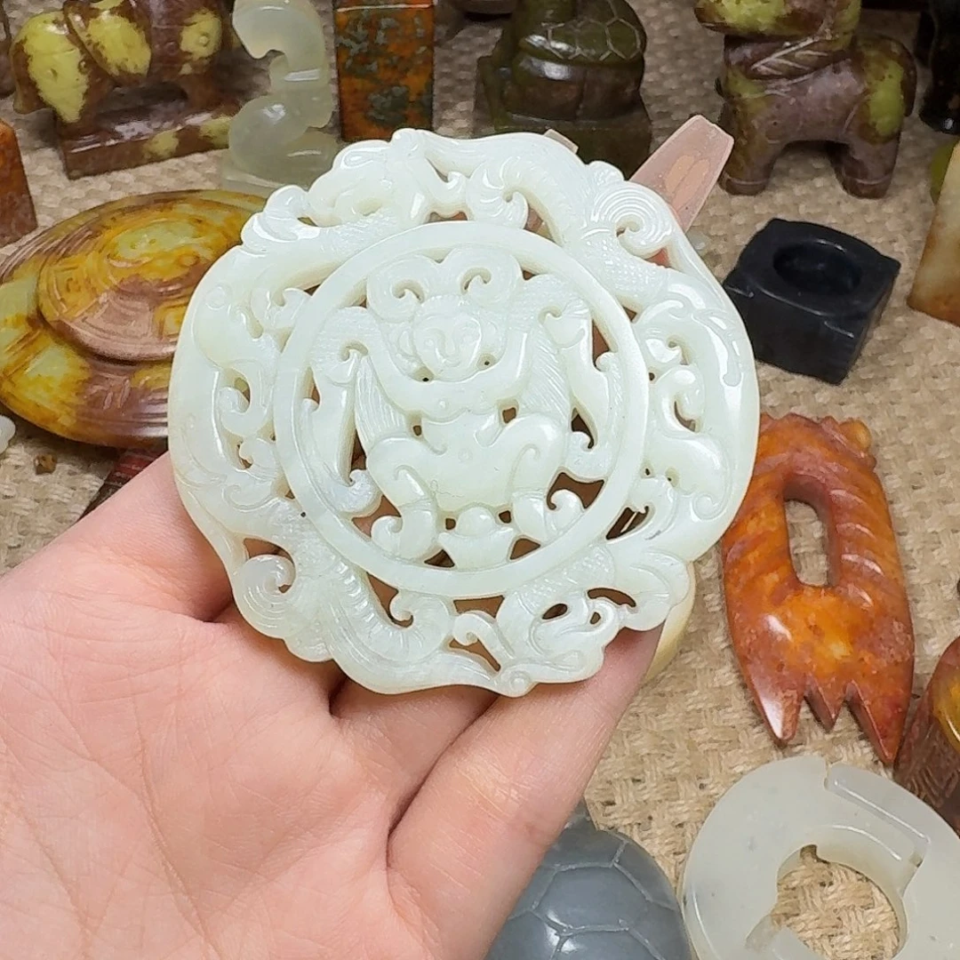 白玉菩提吊坠挂件