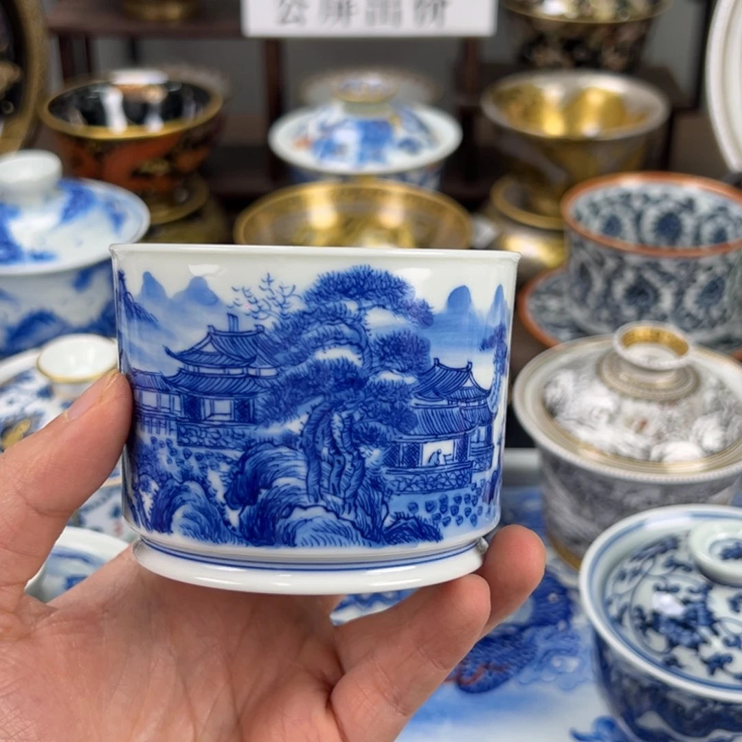 吃****瓷片景德镇手工手绘陶瓷