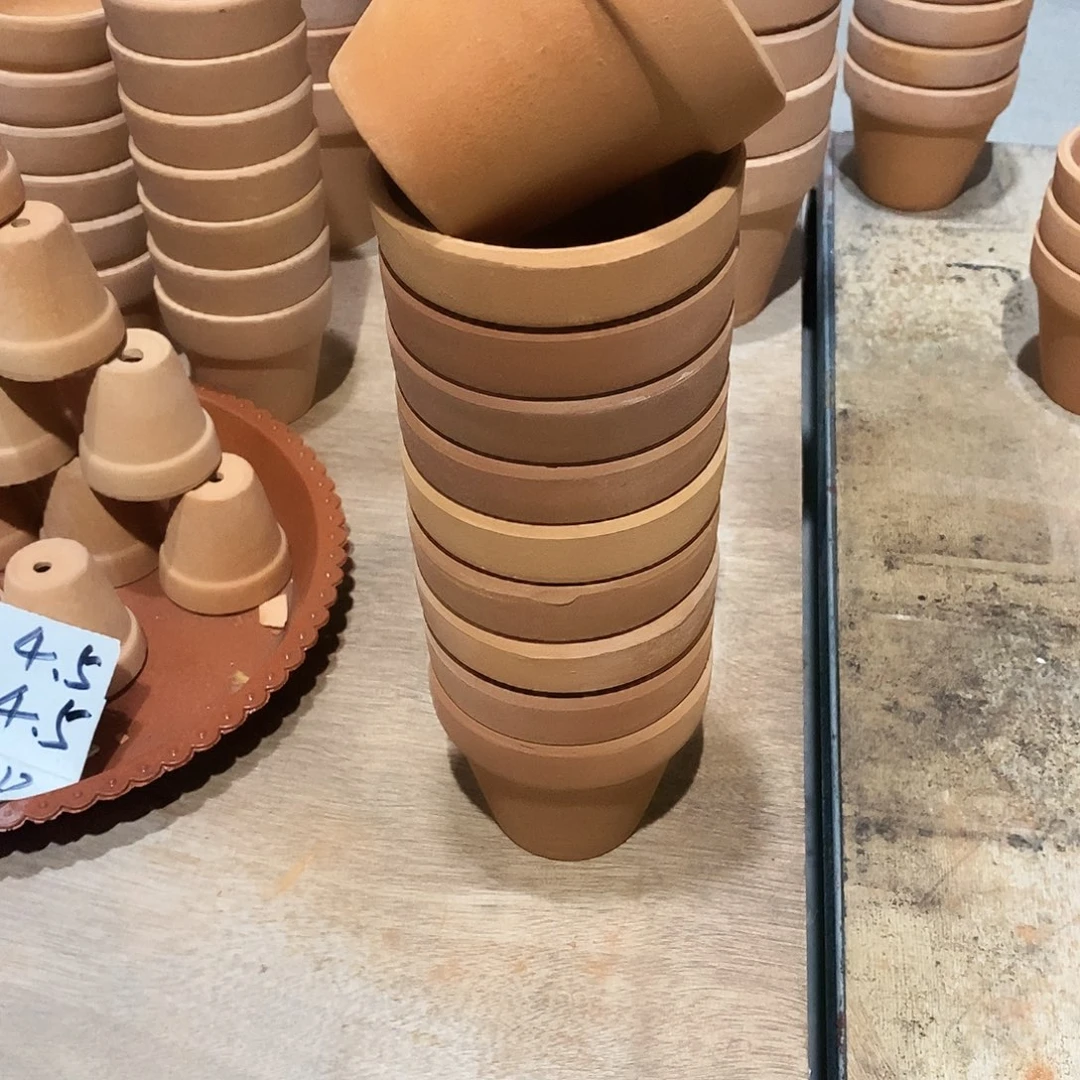 七***荠瑕疵红陶8×7-12