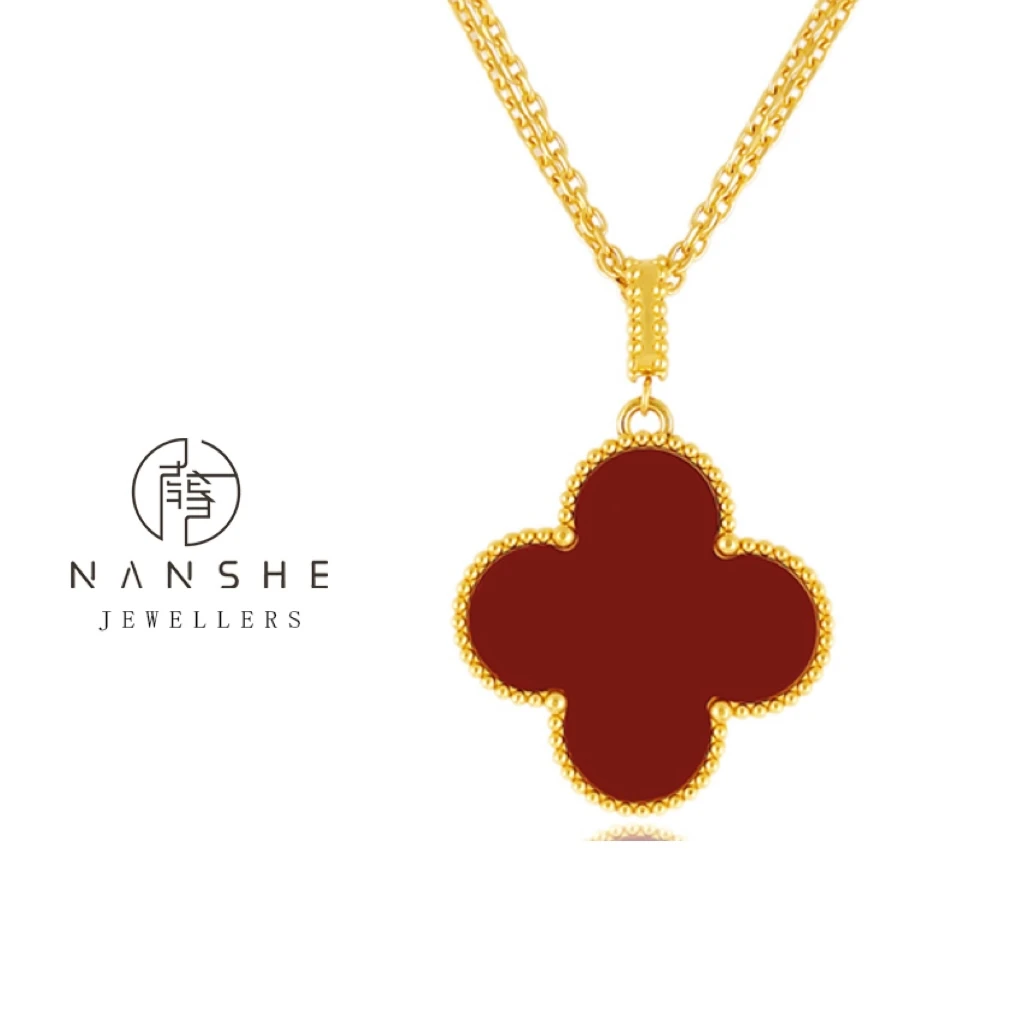 NANSHE/南奢 红色大花项链时尚百搭轻奢