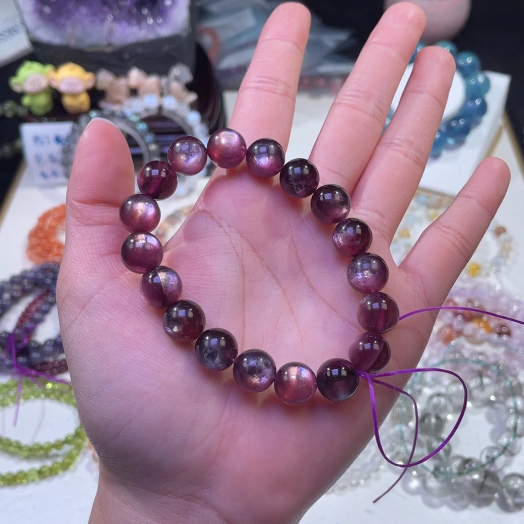 未镶嵌手链水晶帝王紫锂云母11mm