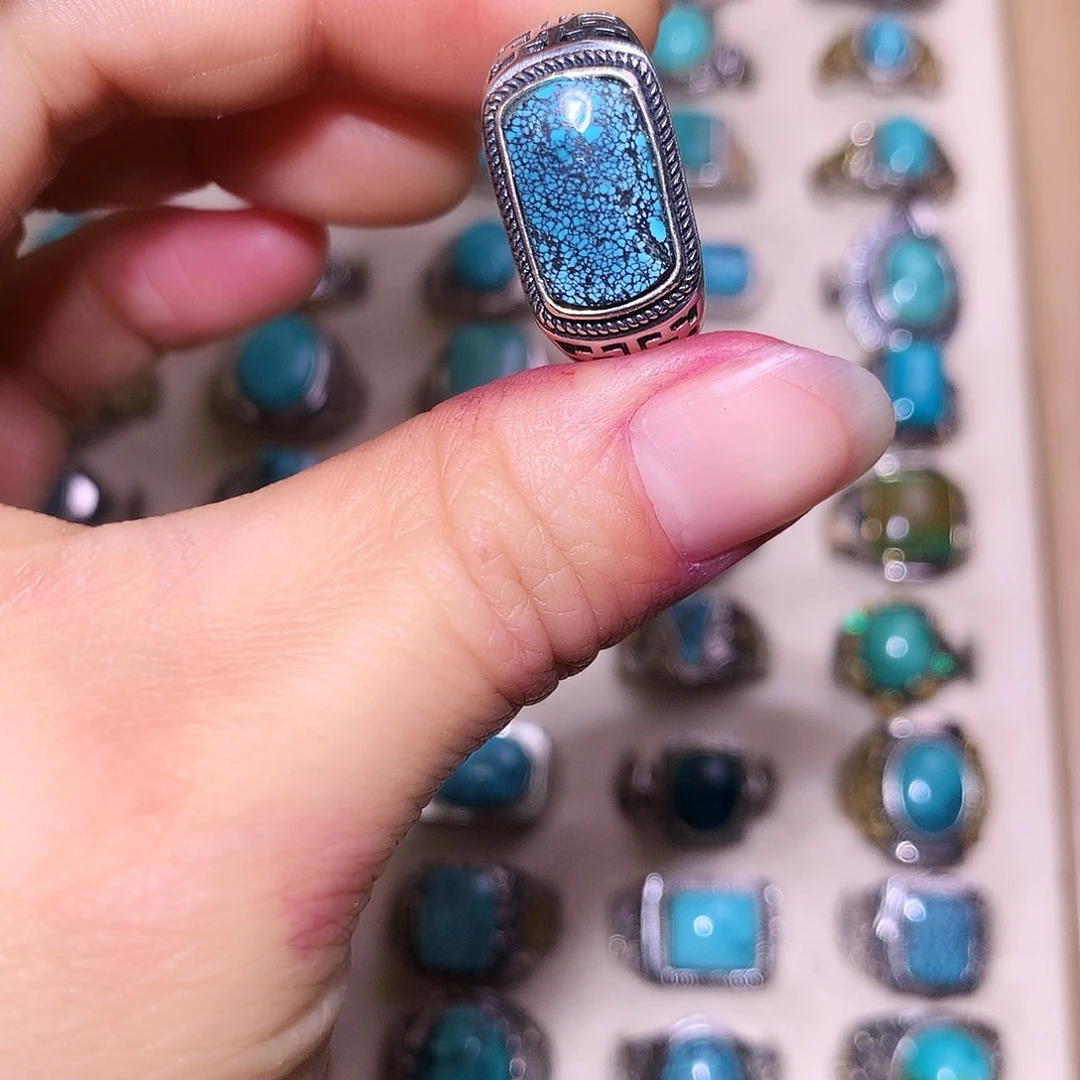 绿松石银S925镶嵌颈饰