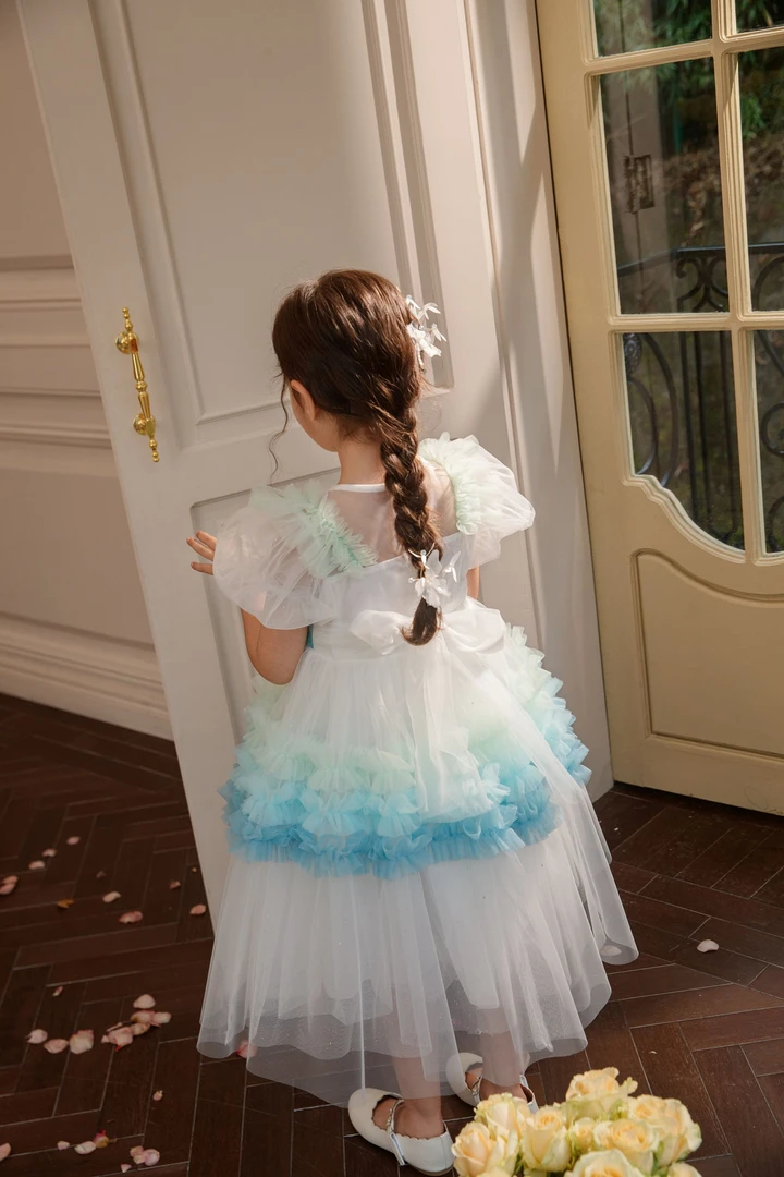 【新疆包邮】夏季新款水墨画蓬蓬纱裙M819