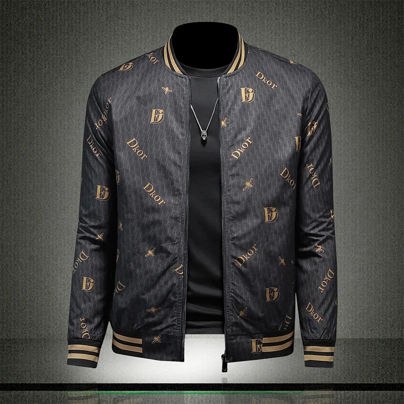 DESITASH欧洲站棒球领夹克衫男士春秋刺绣潮牌高端轻奢休闲外套