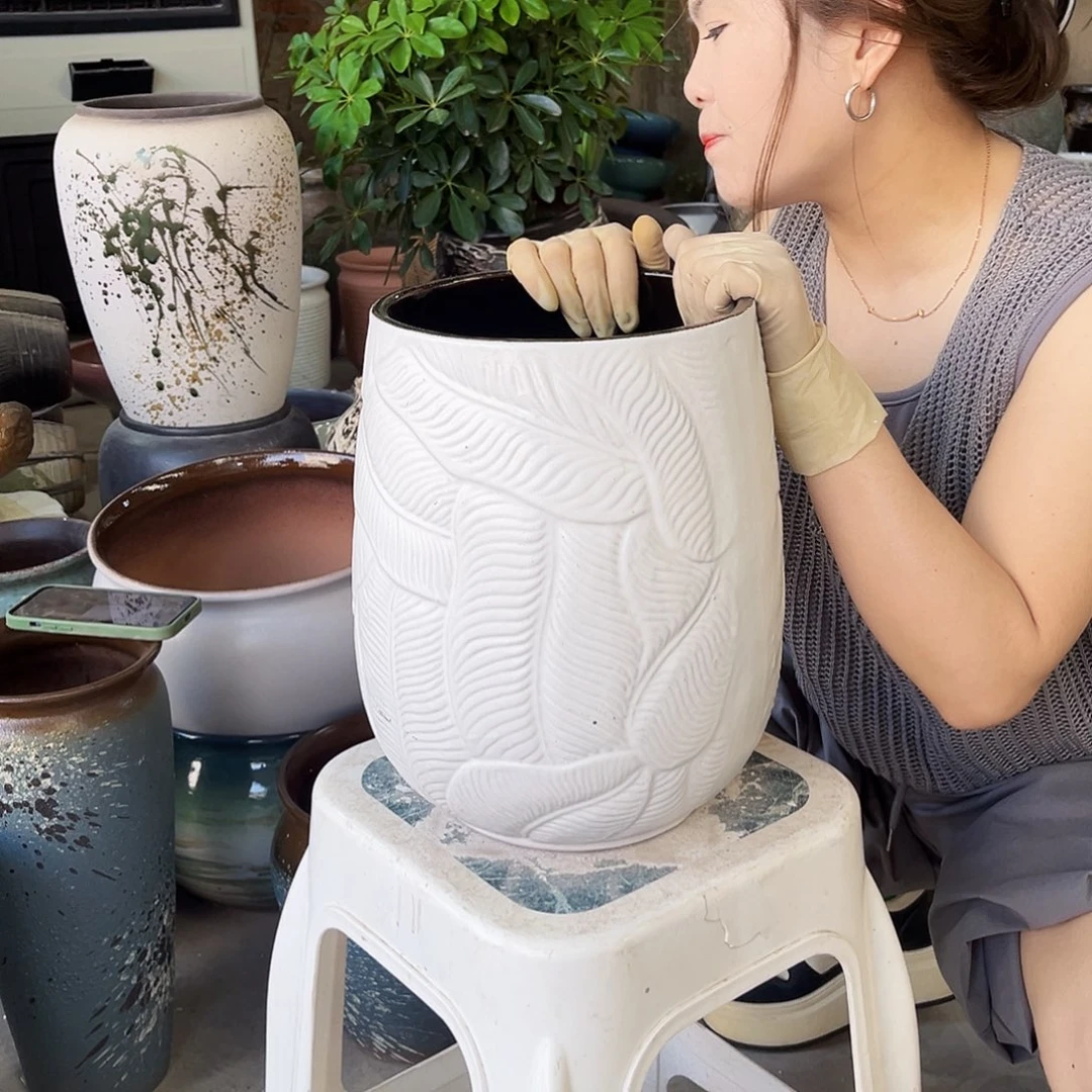 紫砂花盆正品口20高30