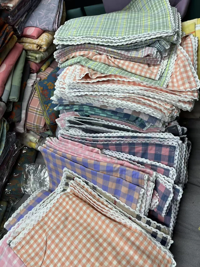 【枕套小店新开福利】水洗棉花边加衬枕套花色随机