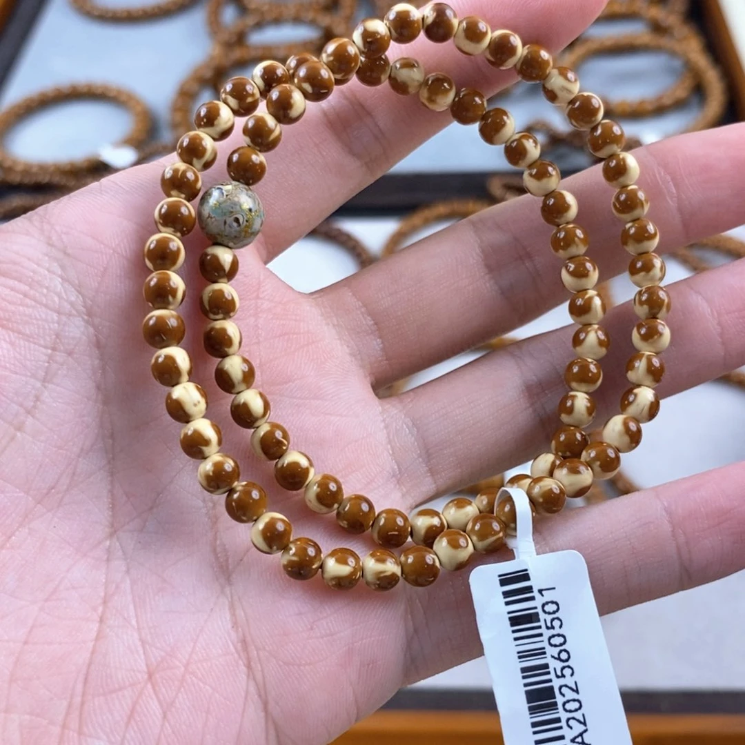 手串紫金鼠半**酪实心鼠尖熊猫光珠双圈5