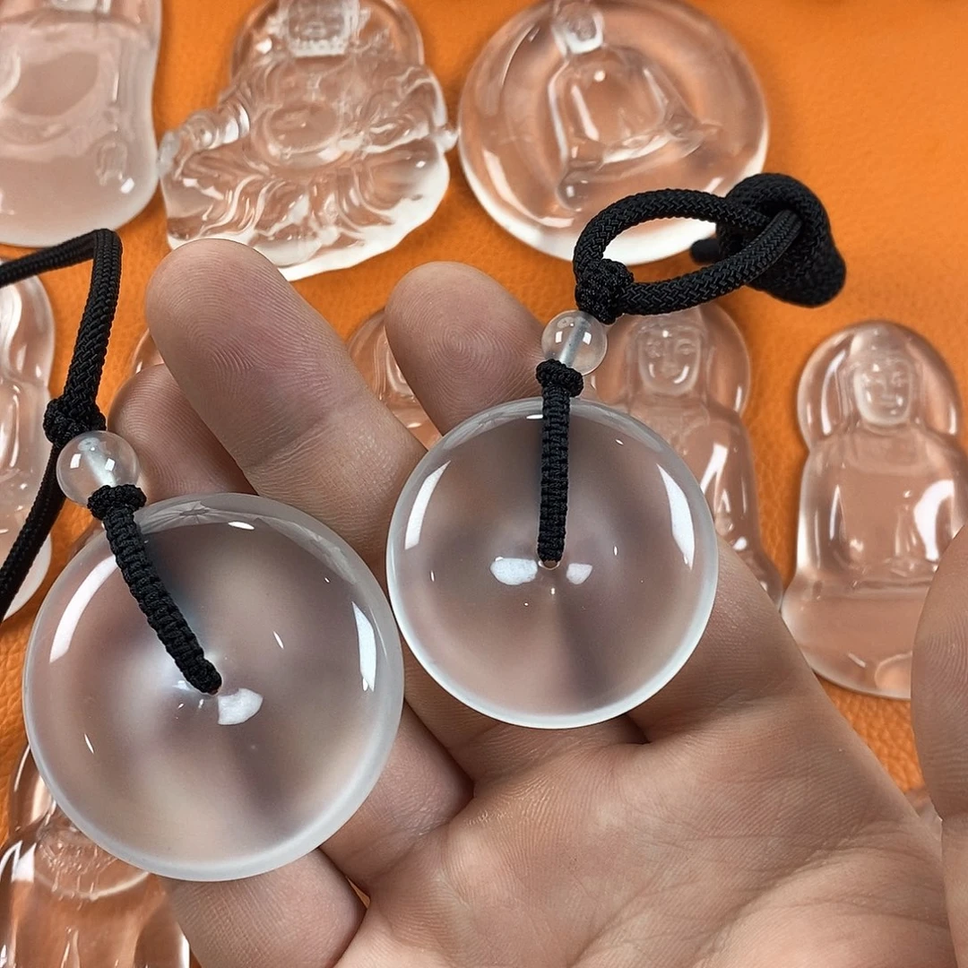 光****石英质玉未镶嵌吊坠(不含链)