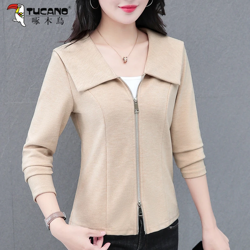 【官方品牌】啄木鳥海军领外套女装春秋2026新款时尚百搭小个子上衣