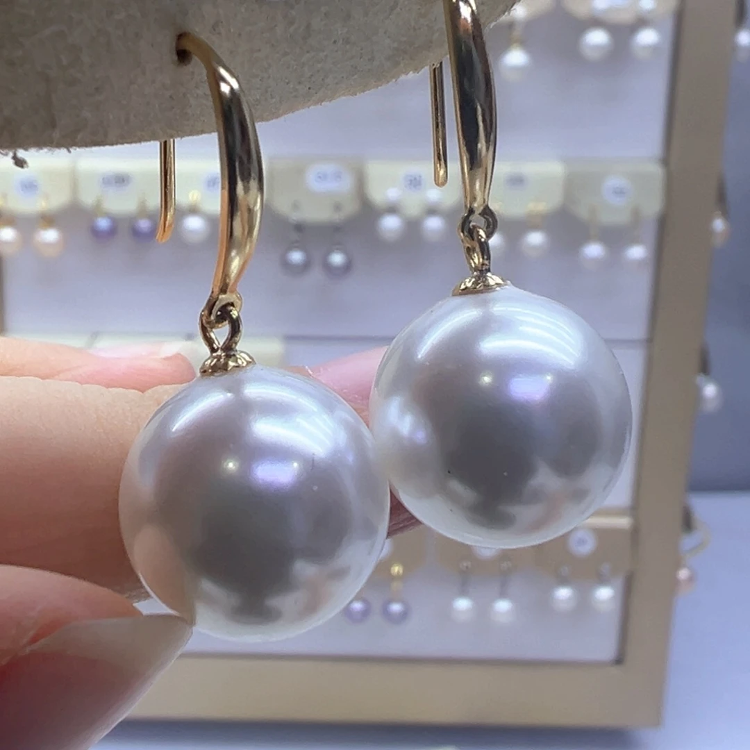 银S925镶嵌淡水珍珠耳饰