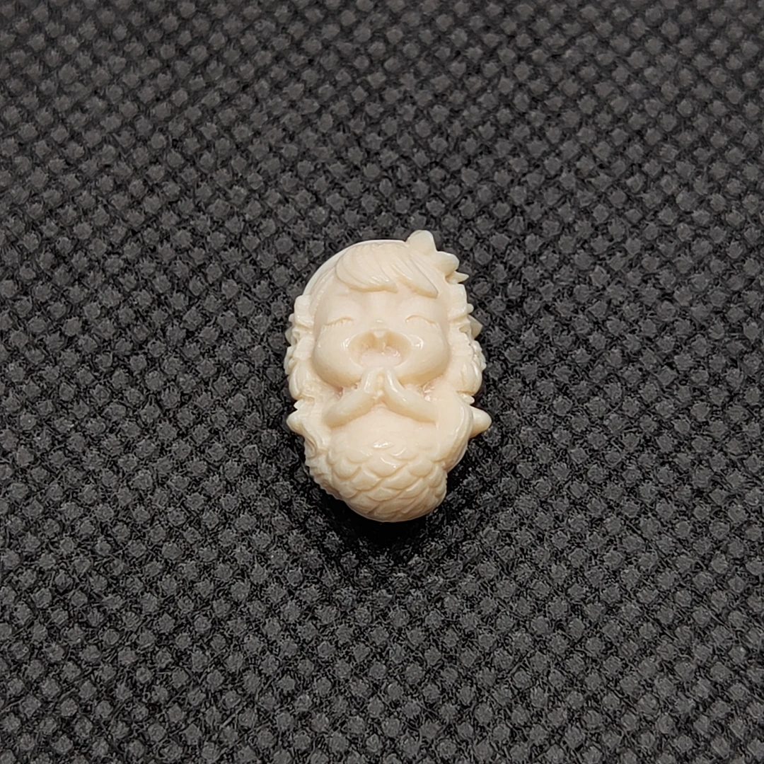 猛犸牙雕刻美人鱼姐姐手串配饰配珠