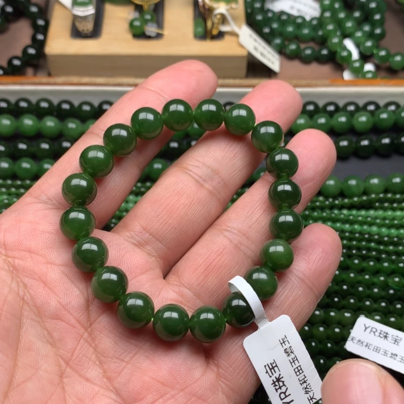 【闪购商品】未镶嵌手链和田玉（碧玉）10