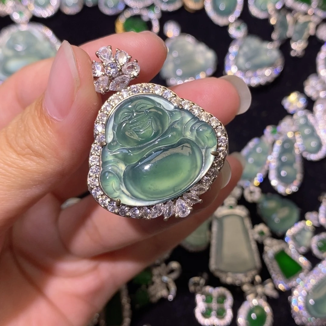 翡翠未镶嵌颈饰天然