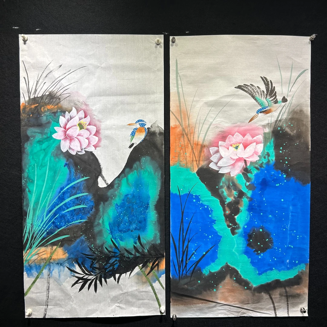 【幸福，美满】张静老师书画作品-竖版 画芯：100*50