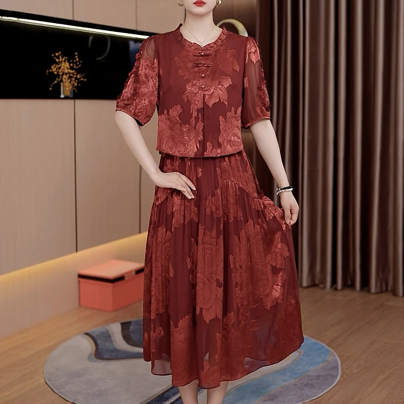 夏季新款优雅气质中长款女装连衣裙【238#】