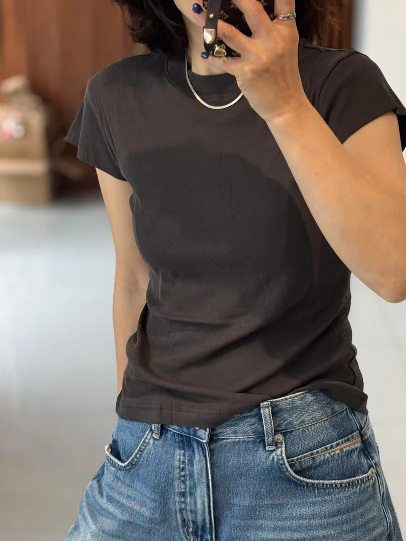 【83983】常规款飞飞袖短袖百搭T恤打底衫