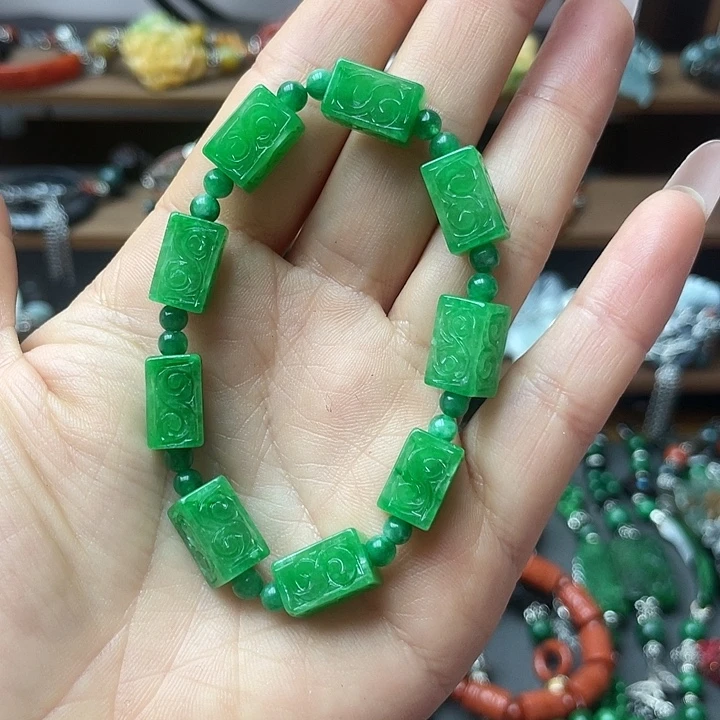 墨***铺翡翠未镶嵌手链饰品